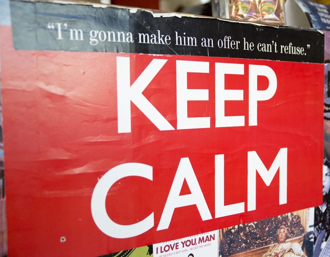 keep calm sign